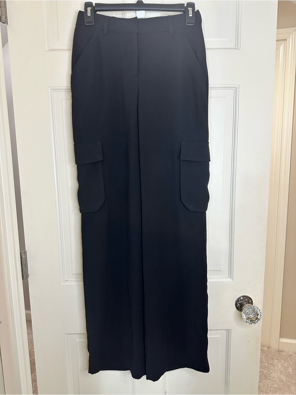 Express Black Cargo Wide Leg Dress Pants Size 0